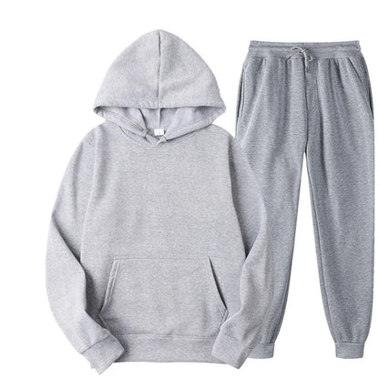 Women's 2-Piece Fitness Tracksuit - Hoodie & High Waist Sweatpants Set
