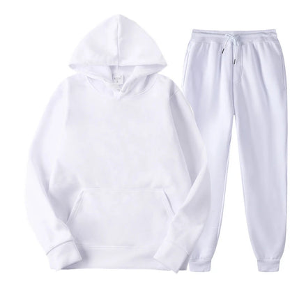 Women's 2-Piece Fitness Tracksuit - Hoodie & High Waist Sweatpants Set