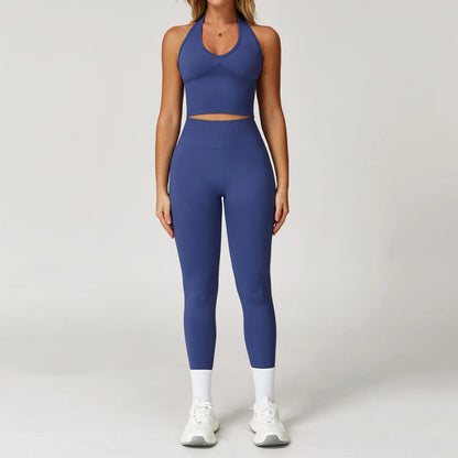 Seamless Yoga Set 2/3/4 Pieces - Women's Gym Clothes with Long Sleeve Top