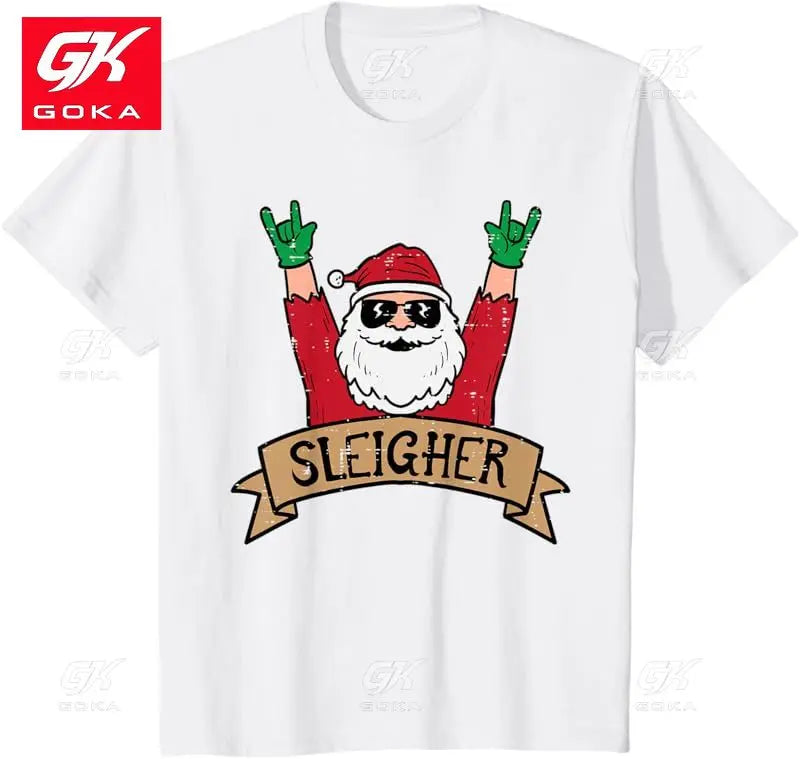 Christmas Sled Rock Graphic T-Shirt – Premium Cotton Short Sleeve Tee for Men & Women | Classic Y2K Print Holiday Top (Limited Stock)