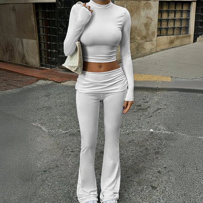 KaiKuo Sporty Chic Long Sleeve T-Shirt Yoga Pants Women's Set