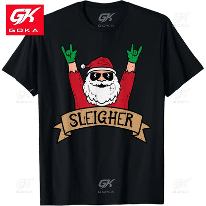 Christmas Sled Rock Graphic T-Shirt – Premium Cotton Short Sleeve Tee for Men & Women | Classic Y2K Print Holiday Top (Limited Stock)