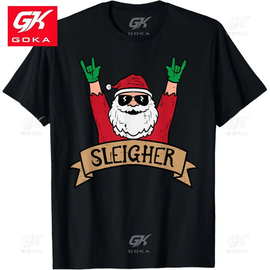 Christmas Sled Rock Graphic T-Shirt – Premium Cotton Short Sleeve Tee for Men & Women | Classic Y2K Print Holiday Top (Limited Stock)