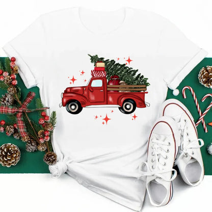 Women’s Holiday Santa Graphic Tee – Merry Christmas Casual Top